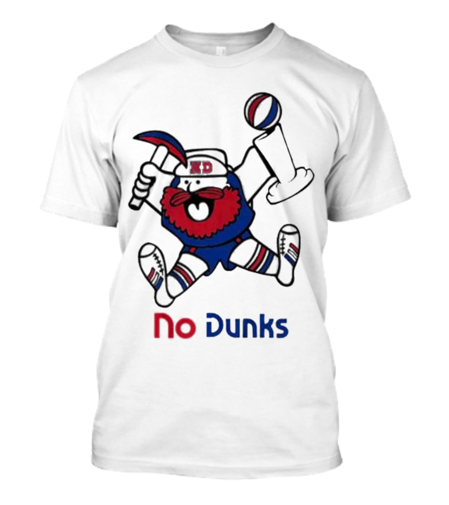 No Dunks Denver Man Mascot Basketball Trophy T-Shirt