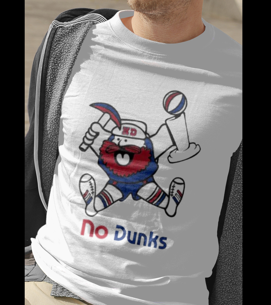 No Dunks Denver Man Mascot Basketball Trophy T-Shirt