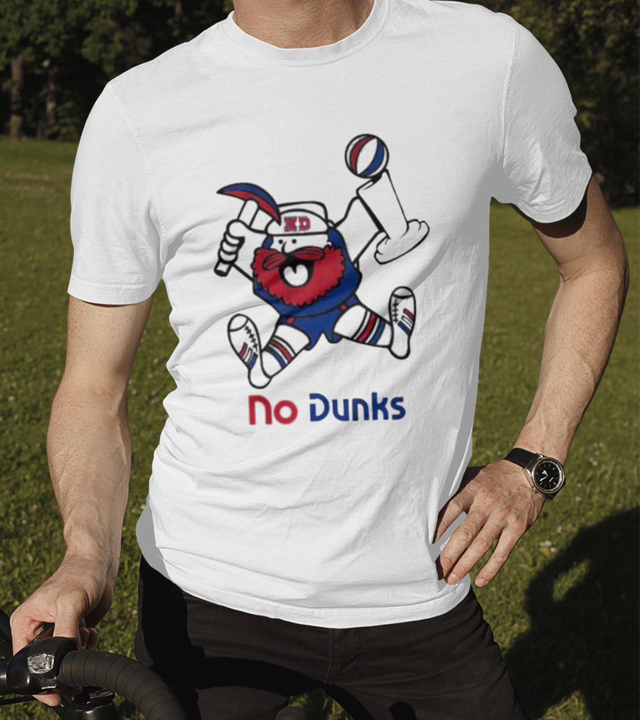 No Dunks Denver Man Mascot Basketball Trophy T-Shirt