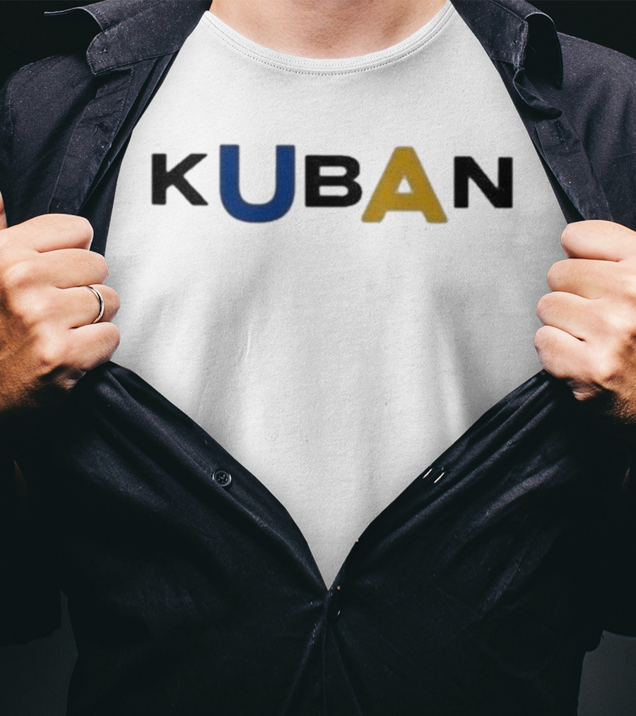 Oleksiy Goncharenko Kuban Blue Yellow Lettering T-Shirt