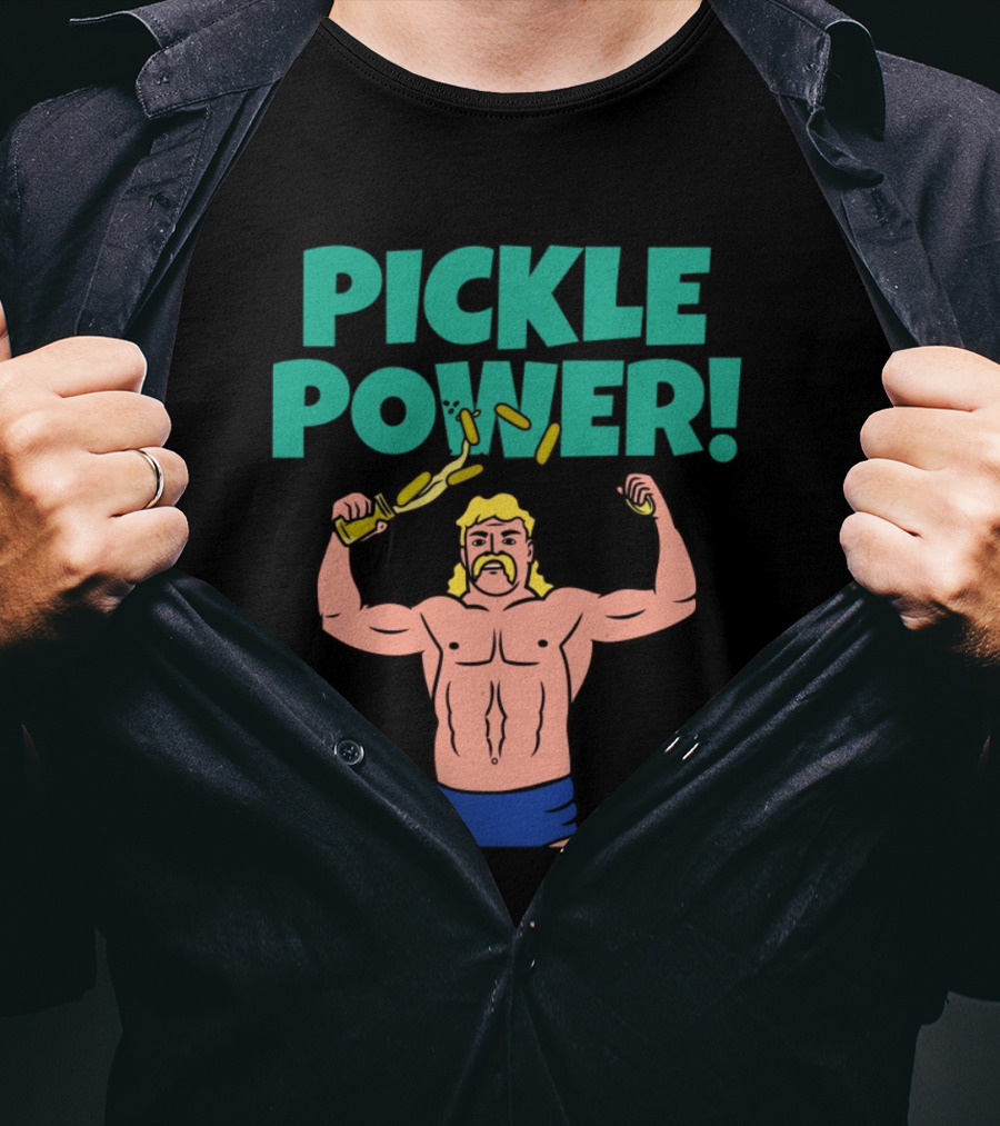 PICKLE POWER Strongman Warrior With Pickle Jar T-Shirt