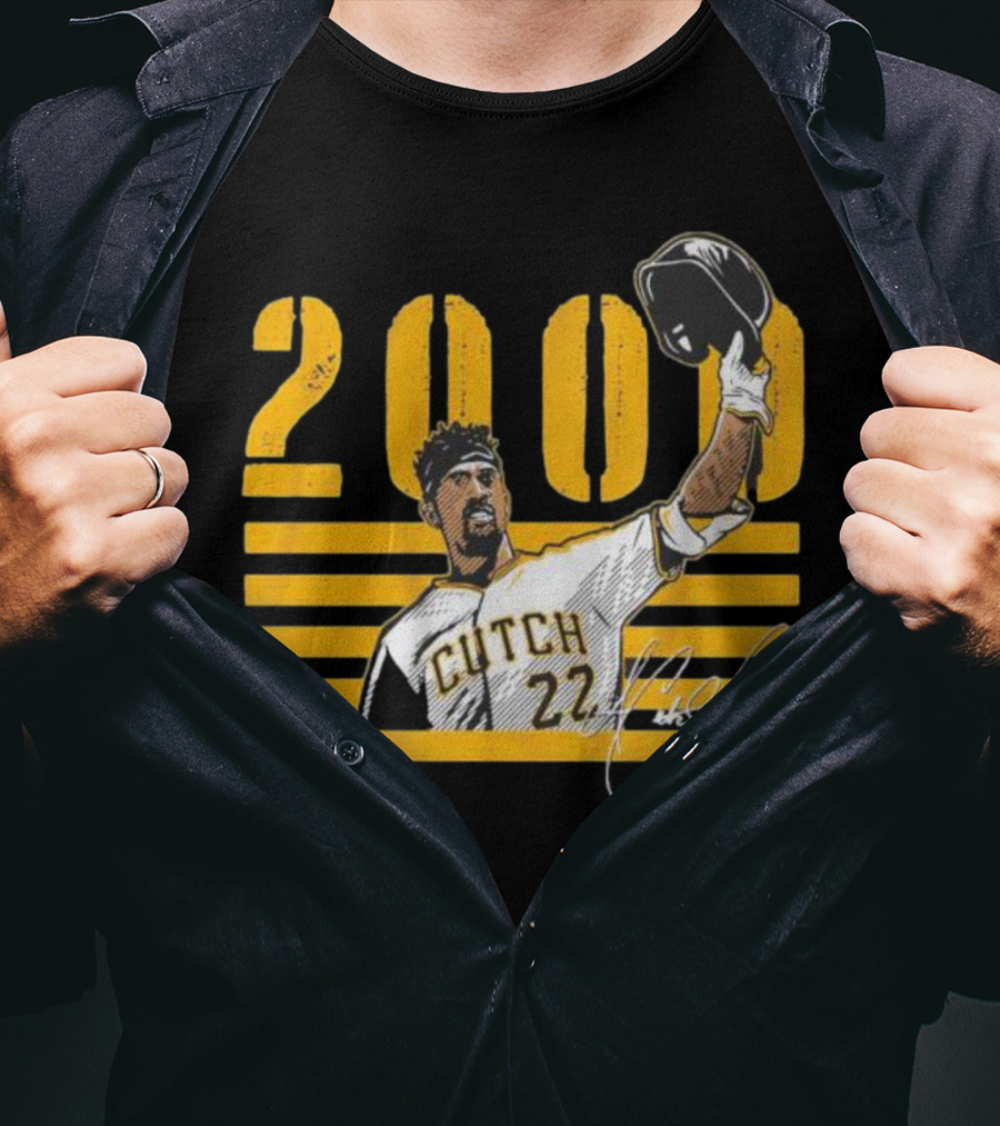 Pittsburgh Cutch 22 2000 Hits Celebration MLB Player T-Shirt