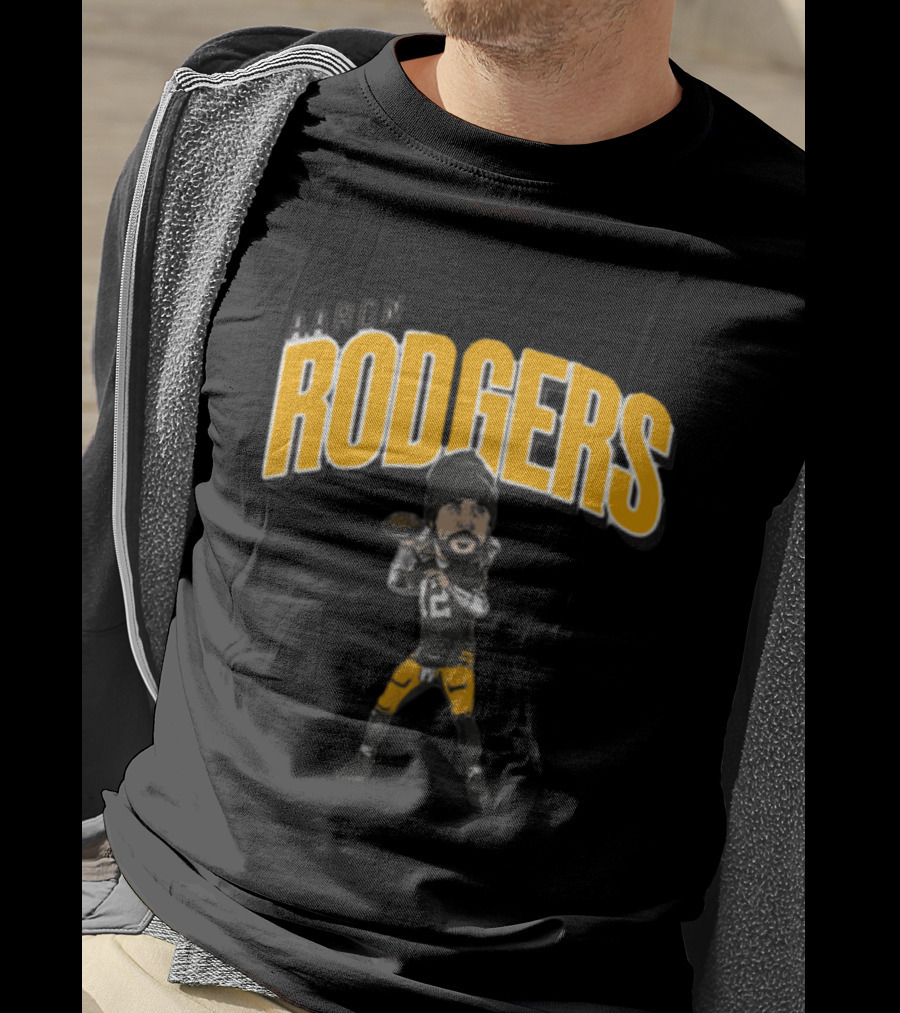 Aaron Rodgers Caricature Football Player T-Shirt