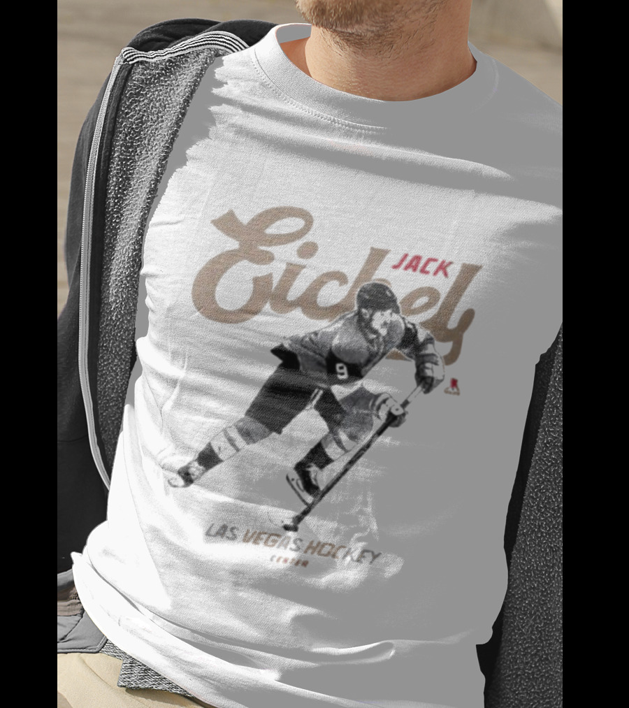 Jack Eichel Las Vegas Hockey Player Action T-Shirt