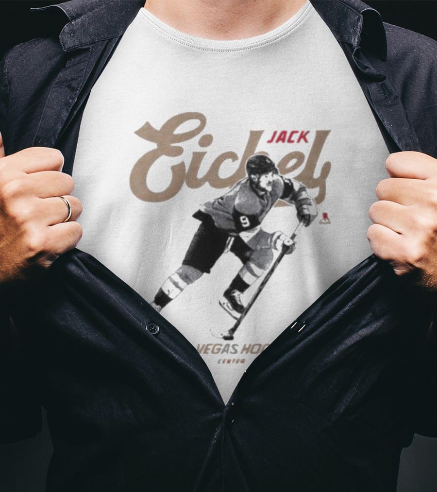 Jack Eichel Las Vegas Hockey Player Action T-Shirt