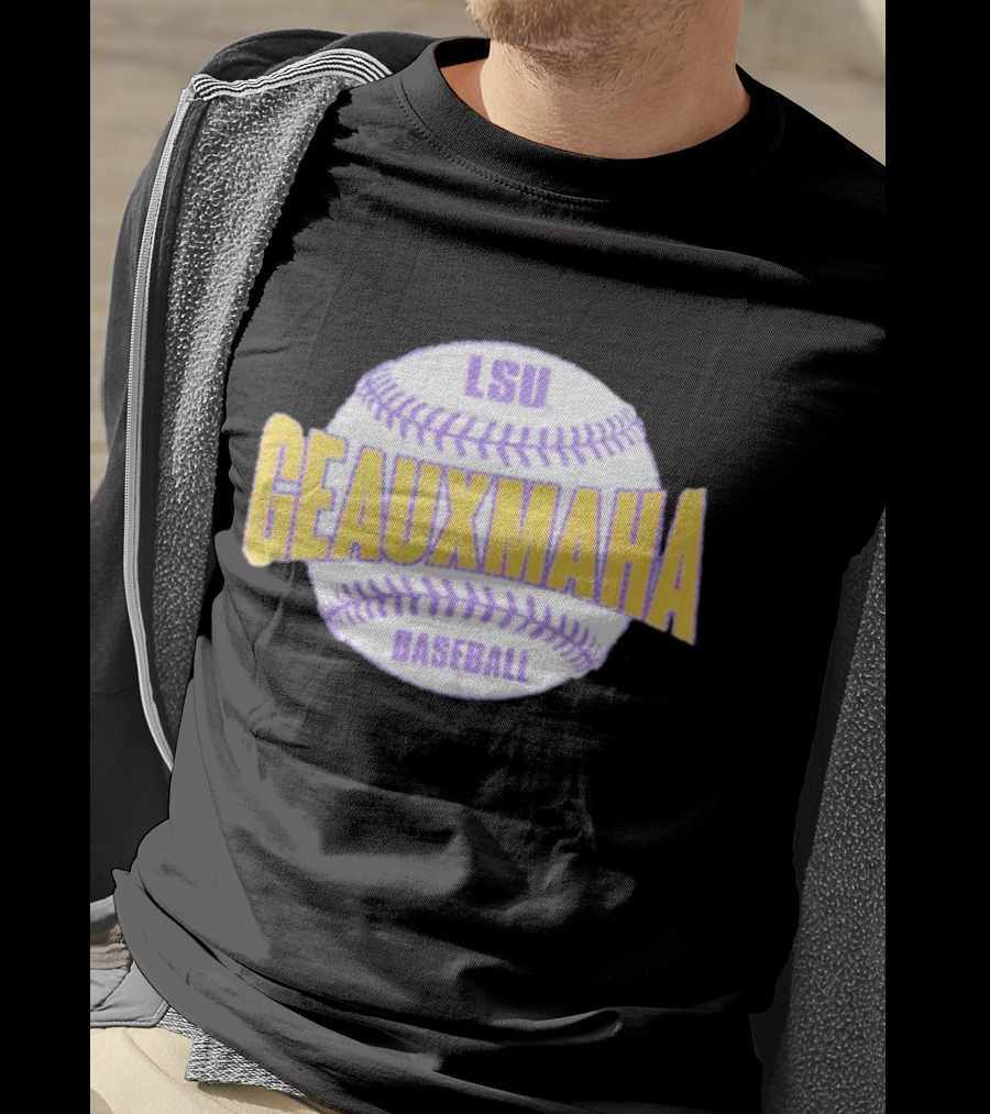 LSU Tigers GEAUXMAHA Baseball T-Shirt