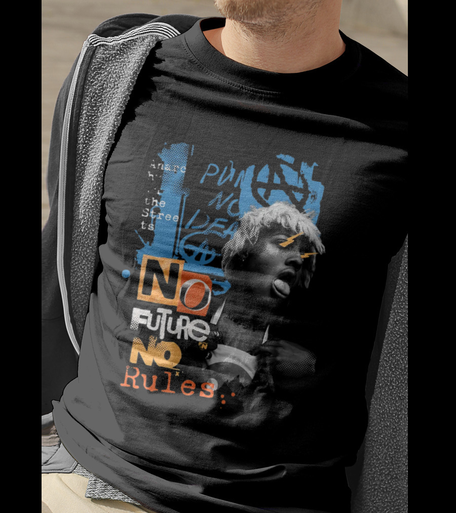Punk Anarchy Streets No Future No Rules T-Shirt