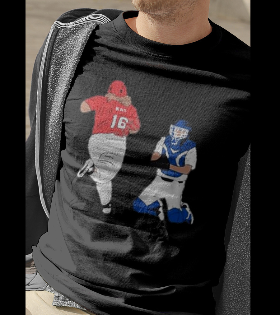 Adeline Sandridge Go Truck 'Em Kay 16 Baseball Action Scene T-Shirt