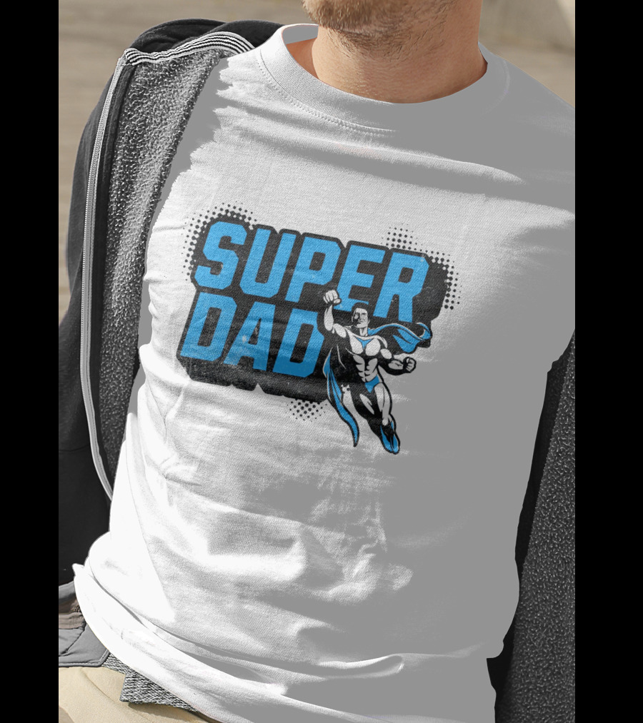 SUPER DAD Superhero Flying Father's Day Hero Gift T-Shirt