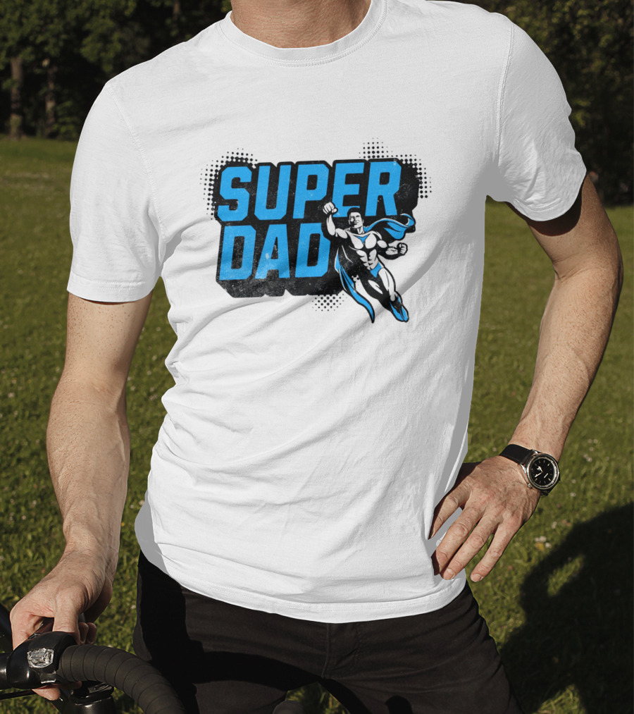 SUPER DAD Superhero Flying Father's Day Hero Gift T-Shirt