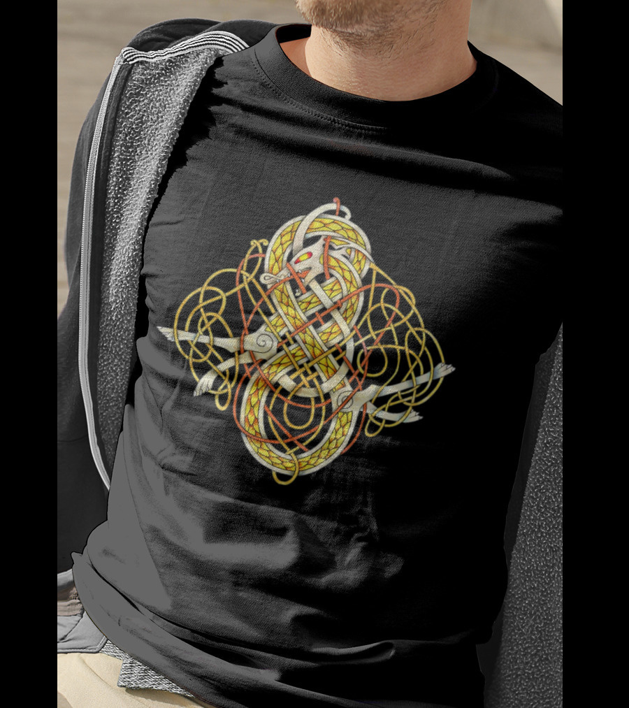 Dargon Celtic Knotwork Serpent T-Shirt