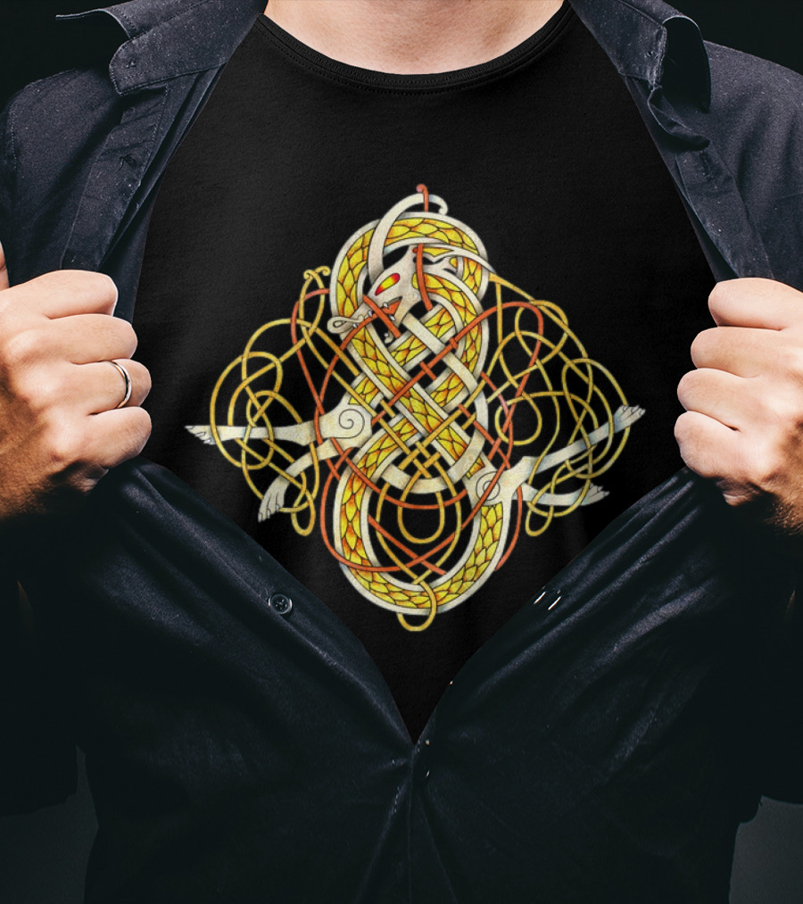 Dargon Celtic Knotwork Serpent T-Shirt