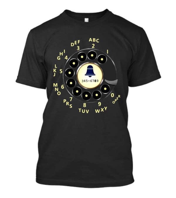 Rotary Dial Phone Nostalgia 345-6789 Retro T-Shirt