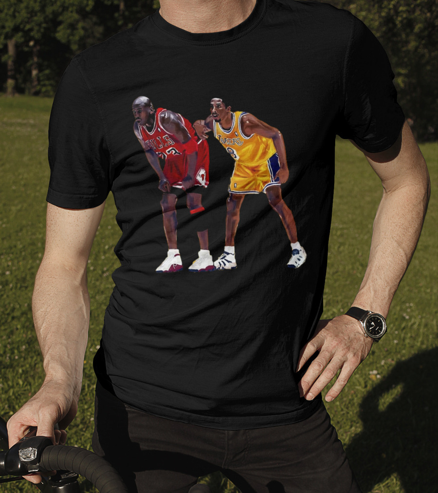Bulls 23 Lakers 8 Iconic Basketball Legends T-Shirt
