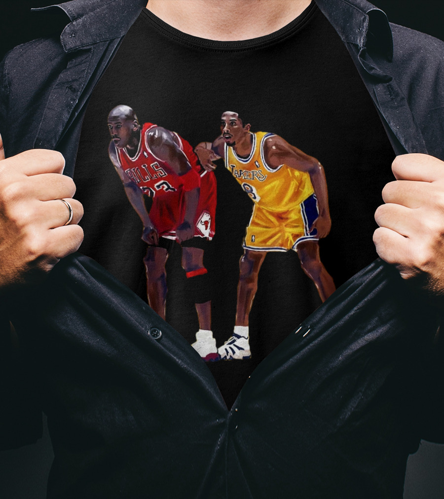 Bulls 23 Lakers 8 Iconic Basketball Legends T-Shirt