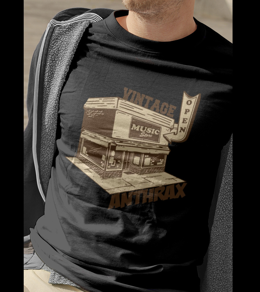 Vintage Music Store Open Anthrax T-Shirt