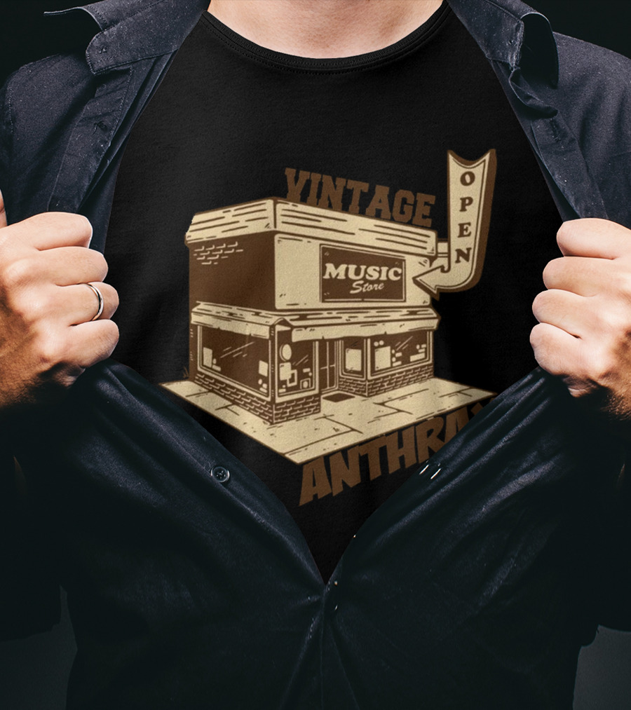 Vintage Music Store Open Anthrax T-Shirt