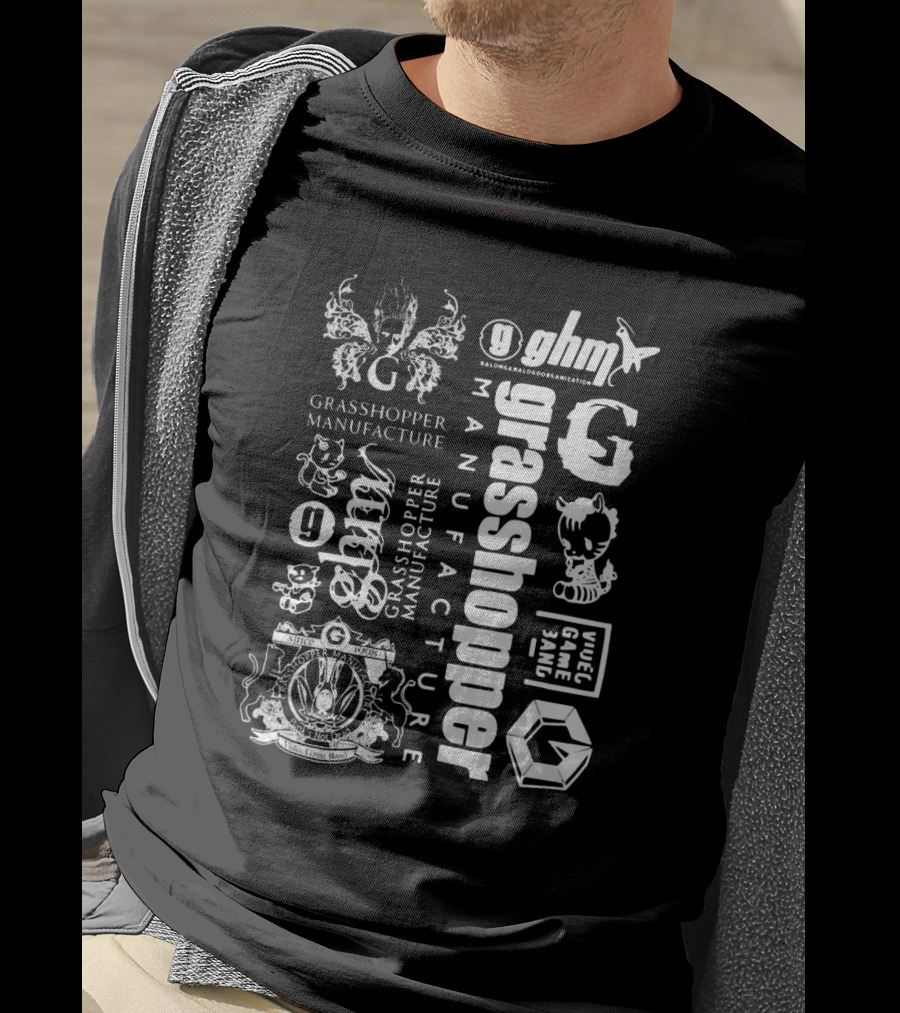 Grasshopper Manufacture GHM Grasshopper Manufacture Grasshopper GHM Uncle Game Jam T-Shirt
