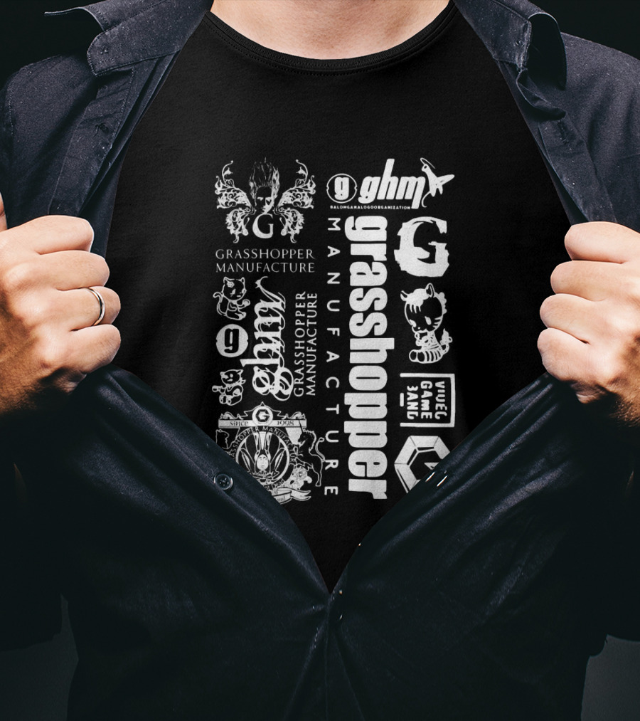 Grasshopper Manufacture GHM Grasshopper Manufacture Grasshopper GHM Uncle Game Jam T-Shirt