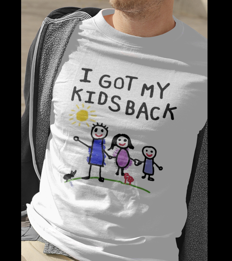 I Got My Kids Back Sun Family Drawing T-Shirt
