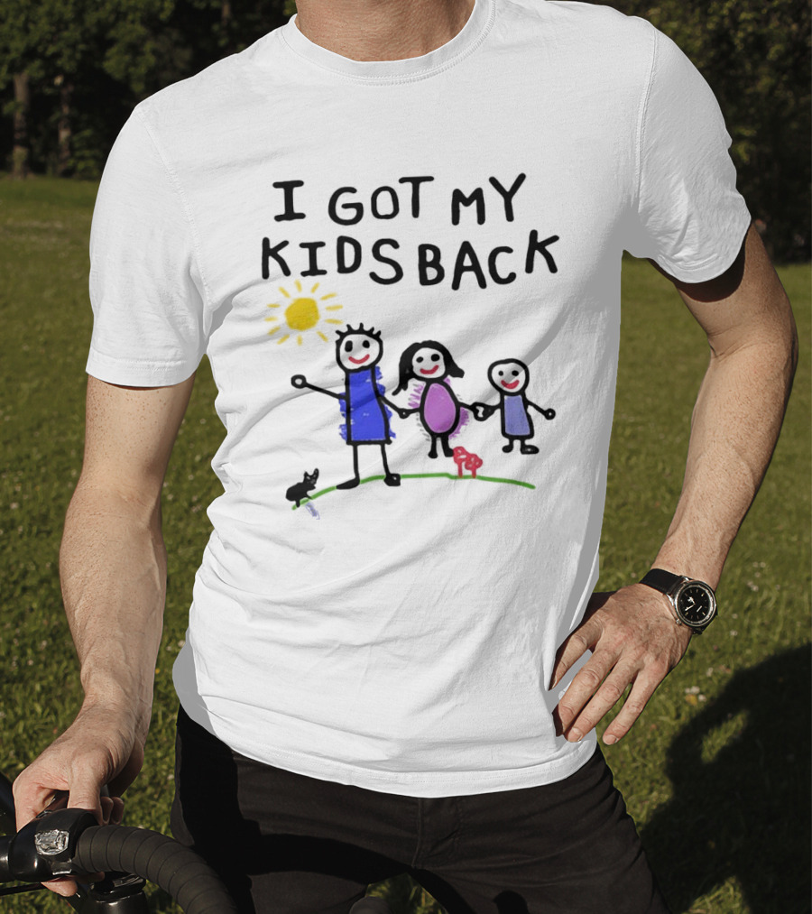I Got My Kids Back Sun Family Drawing T-Shirt