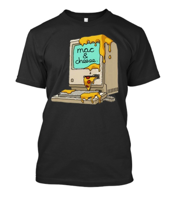 Retro Mac Dripping Cheese Pixels T-Shirt