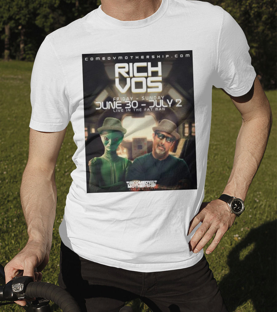 Rich Vos Comedy Mothership Live June 30 - July 2 Featuring Alien Fan Photo T-Shirt