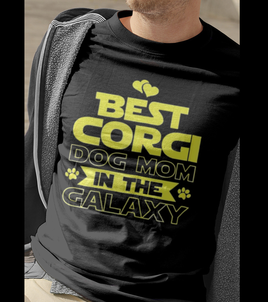 Best Corgi Dog Mom IN The Galaxy T-Shirt