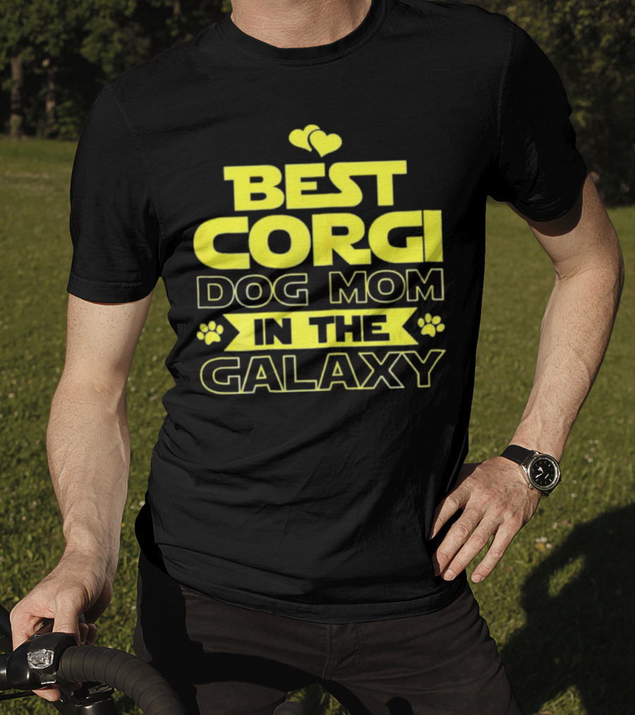 Best Corgi Dog Mom IN The Galaxy T-Shirt