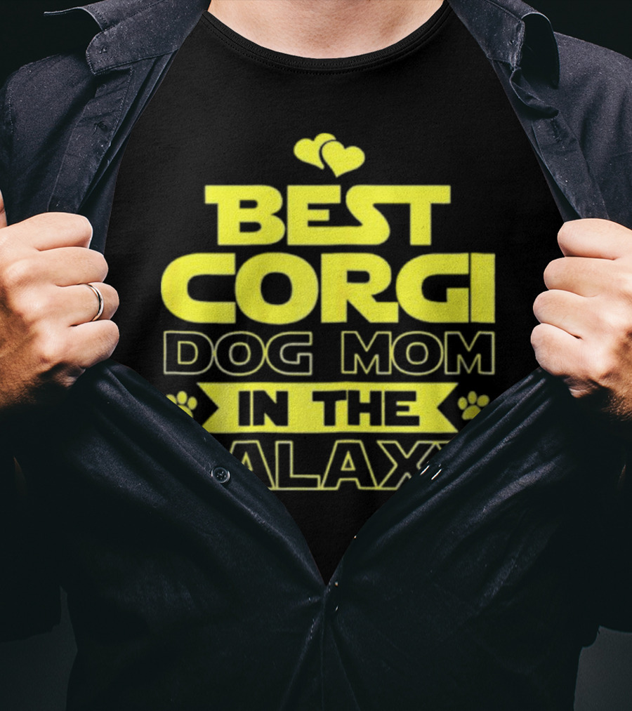 Best Corgi Dog Mom IN The Galaxy T-Shirt