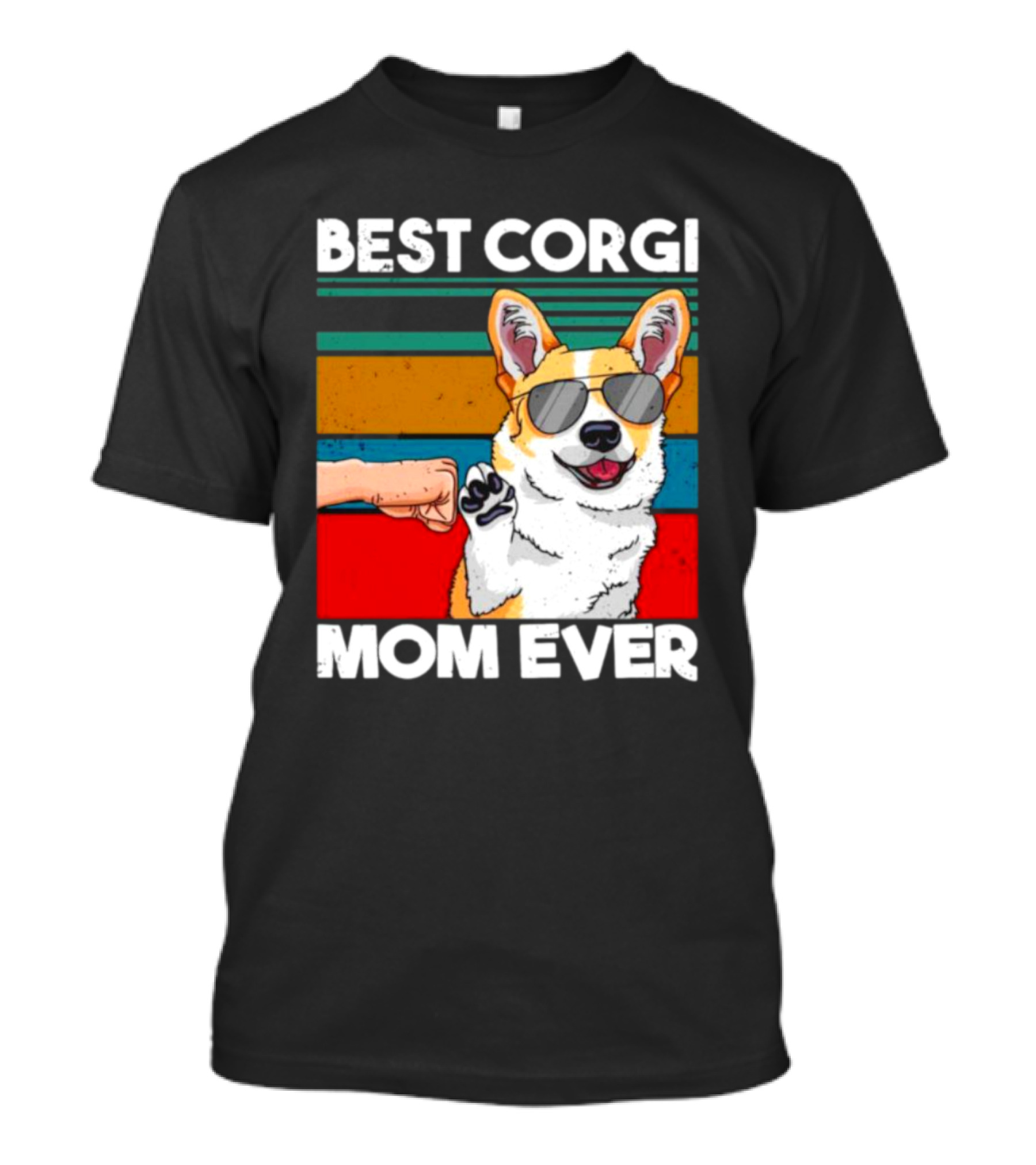 Best Corgi Mom Ever Dog Mom Fist Bump T-Shirt