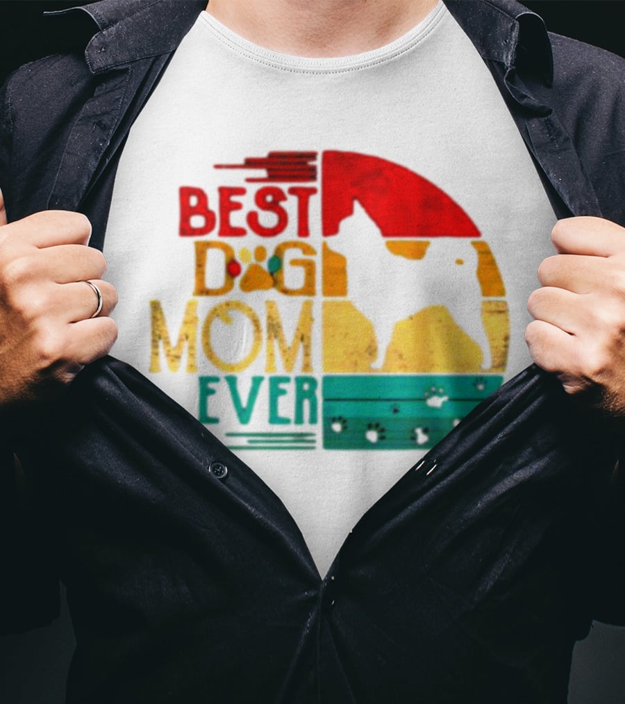 Best Dog Mom Ever Chihuahua Vintage Retro T-Shirt