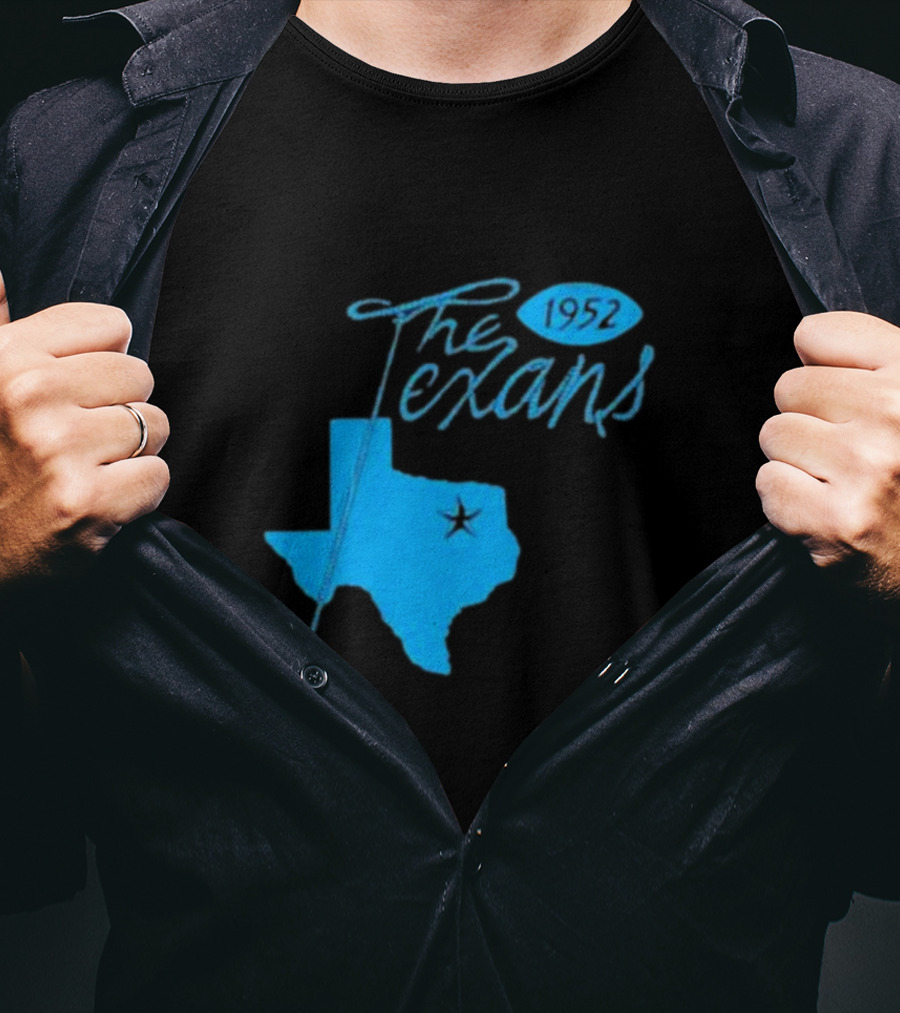 Dallas The Texans 1952 Texas Map Star T-Shirt