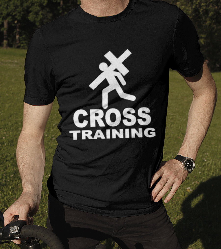 Giuseppe Barbaro Cross Training Christian Carrying Symbolic Cross T-Shirt