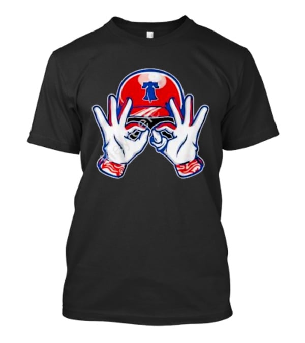 Philadelphia Liberty Bell Baseball Hand Gesture T-Shirt