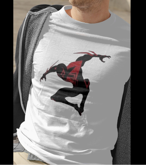 SharkRobot Synthetic Spider Variant Red And Black T-Shirt