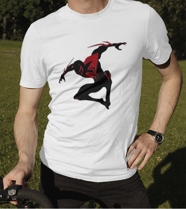 SharkRobot Synthetic Spider Variant Red And Black T-Shirt