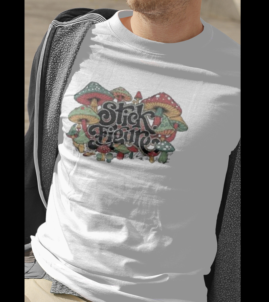 Stick Figure Psychedelic Mushroom T-Shirt