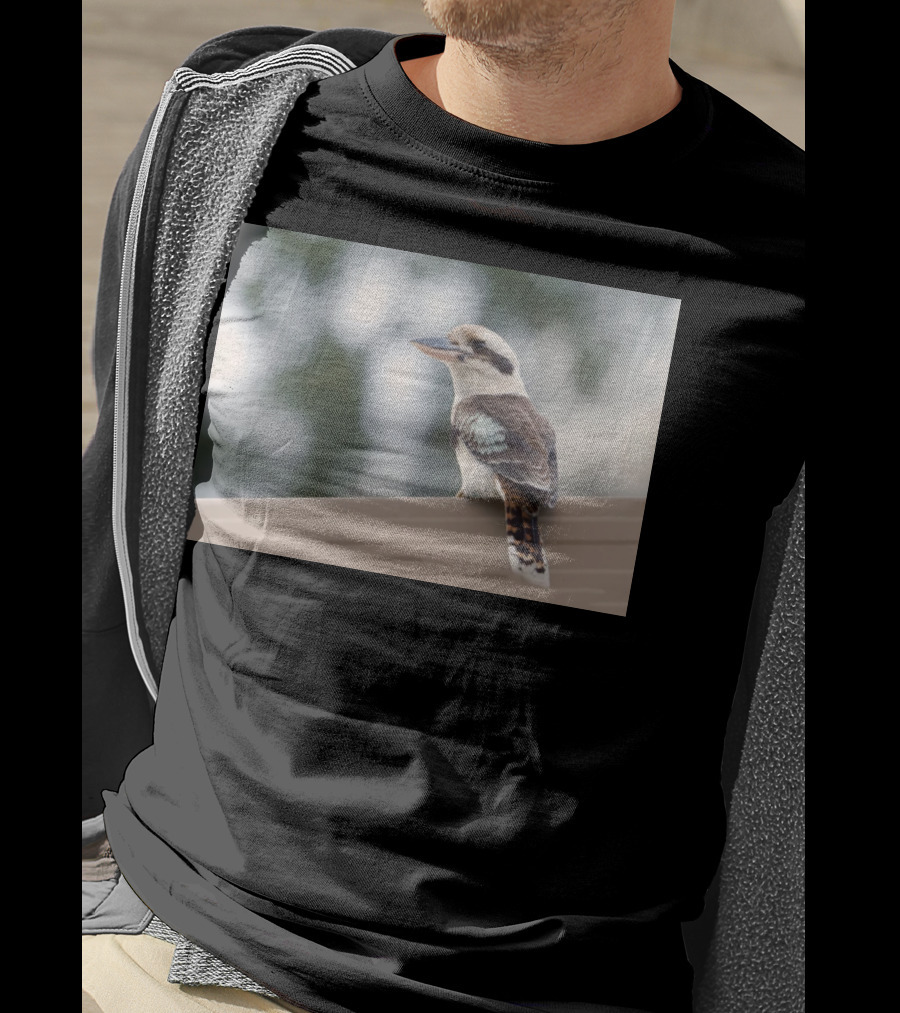 Australian Kookaburra Bird Perched Outdoors T-Shirt