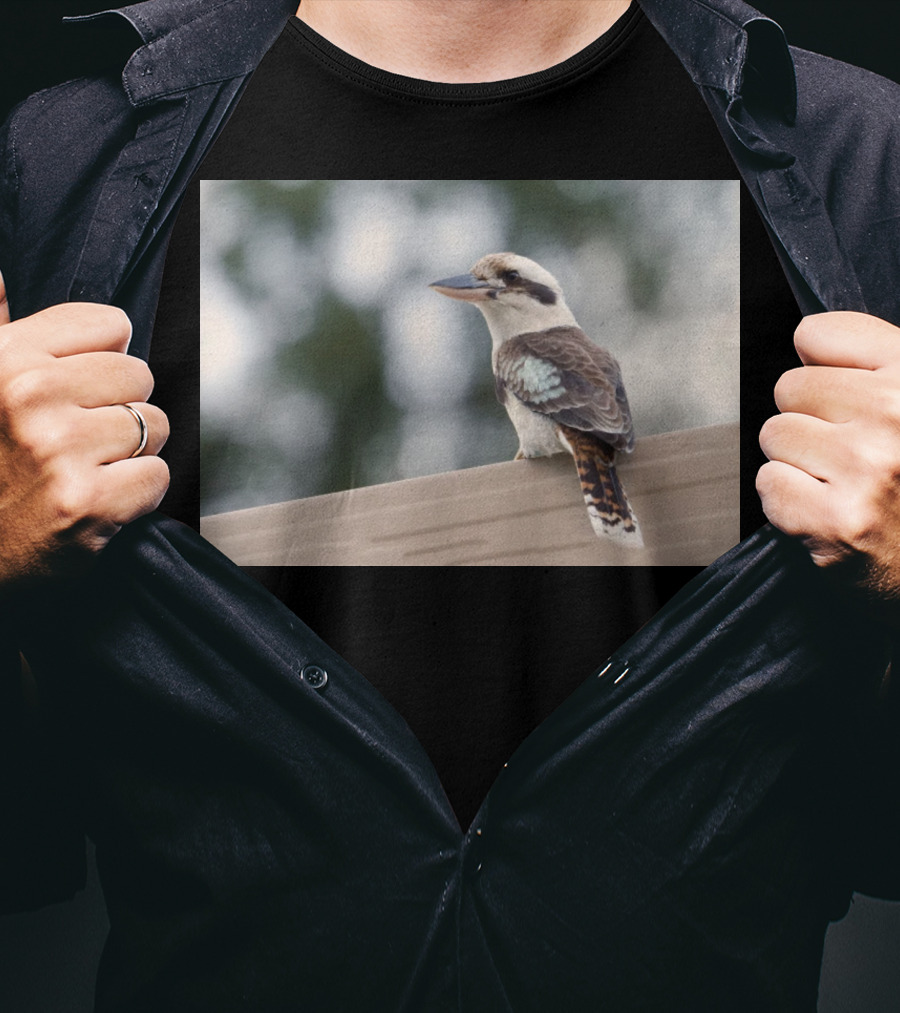 Australian Kookaburra Bird Perched Outdoors T-Shirt