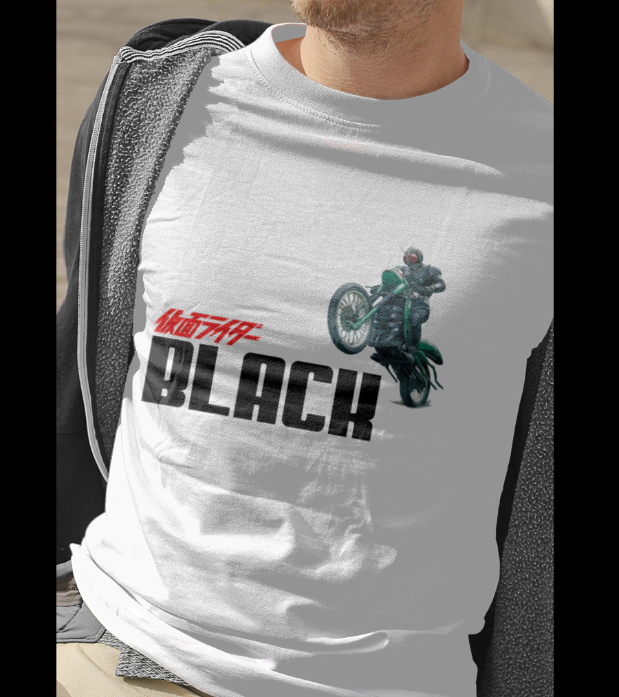 Kamen Rider Black Motorcycle Action Scene T-Shirt