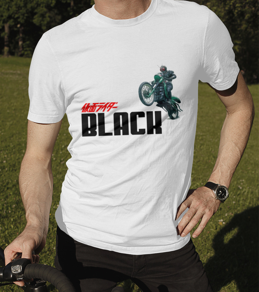 Kamen Rider Black Motorcycle Action Scene T-Shirt