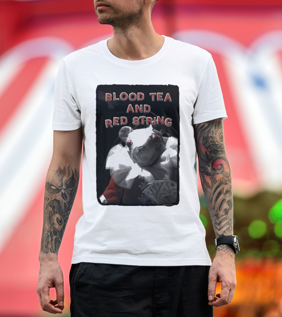 Blood Tea and Red String Mouse with Playing Cards T-Shirt