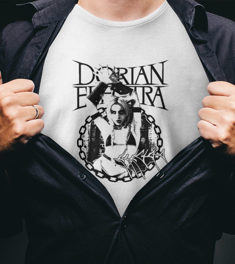 Dorian Electra Chain Logo With Figure And Signature T-Shirt