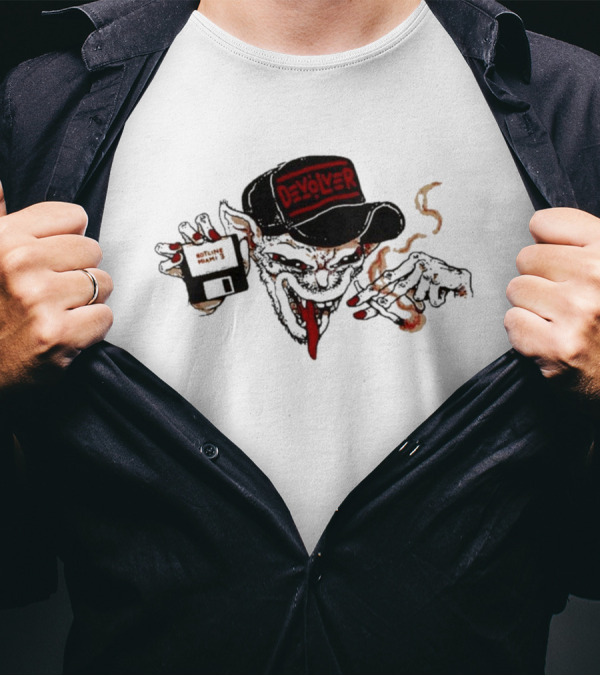 Devolver Goblin Smoking With Floppy Disk In Hand T-Shirt