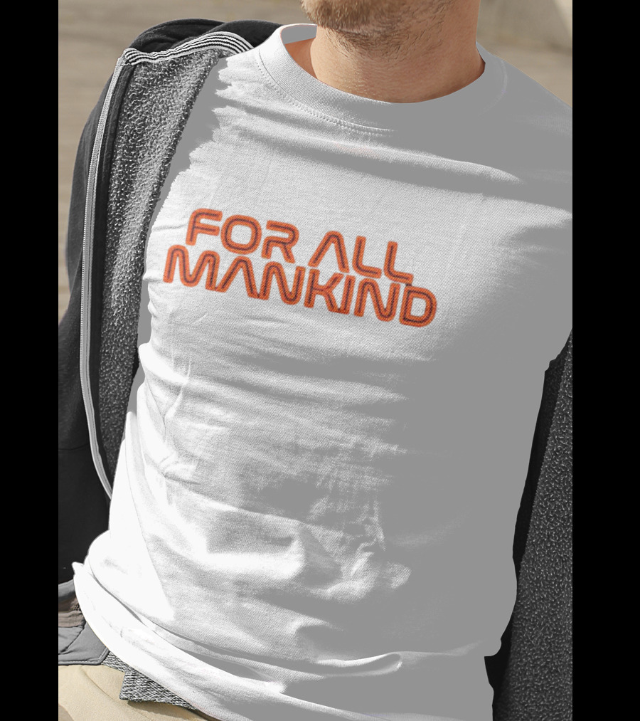 For All Mankind Apple TV Series Bold Retro Text T-Shirt