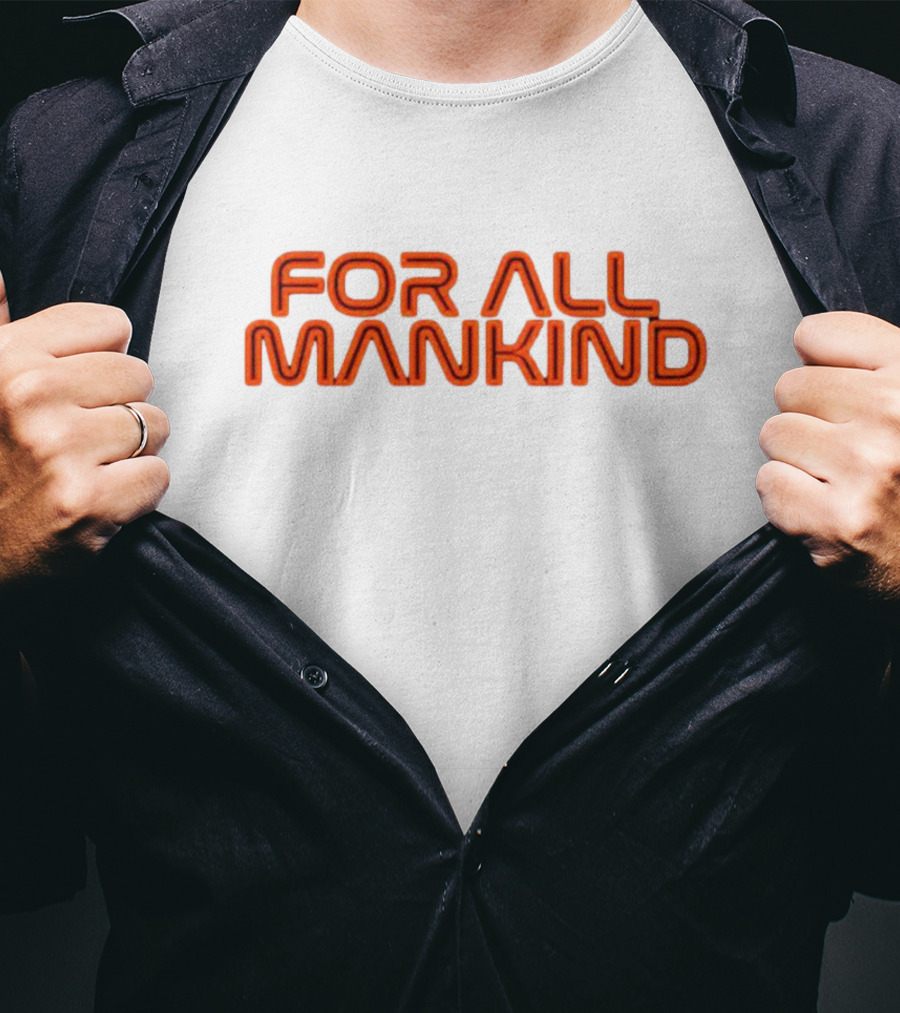 For All Mankind Apple TV Series Bold Retro Text T-Shirt
