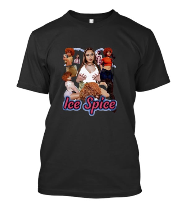 Ice Spice Vintage Hip-Hop Collage Style T-Shirt