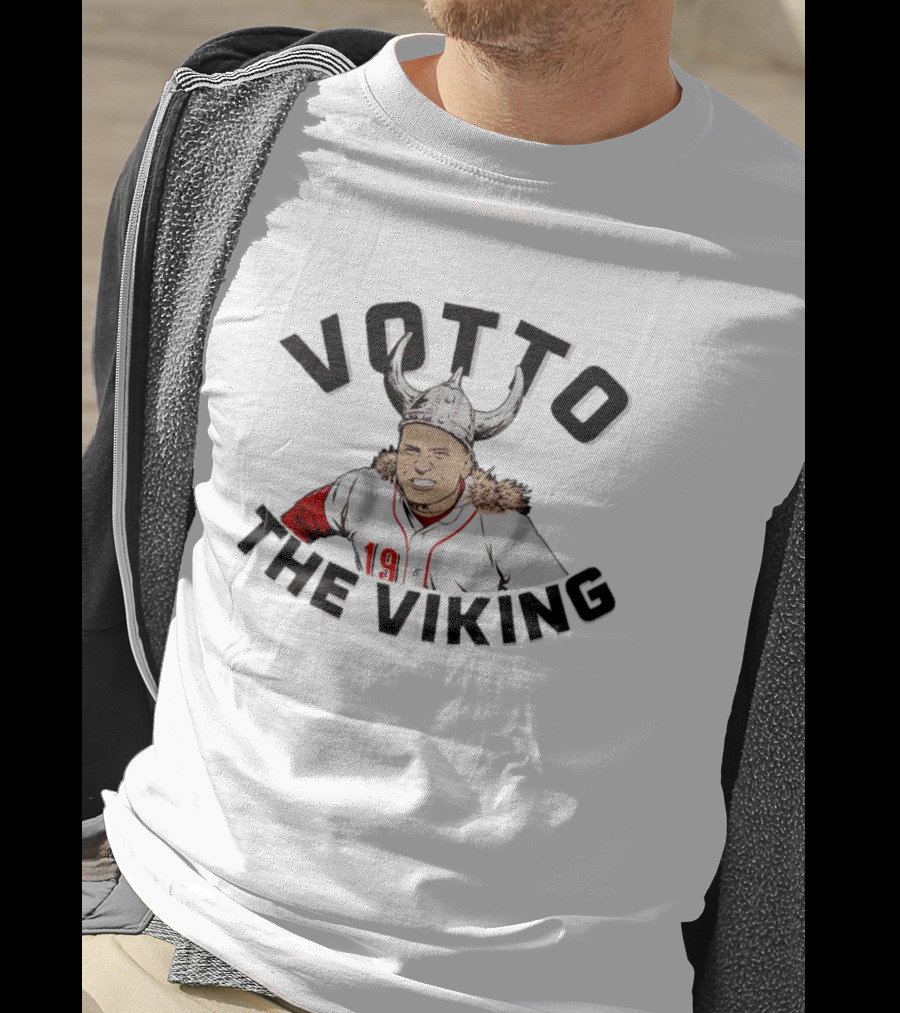 Votto The Viking Baseball Legend In Iconic Helmet 19 Jersey T-Shirt