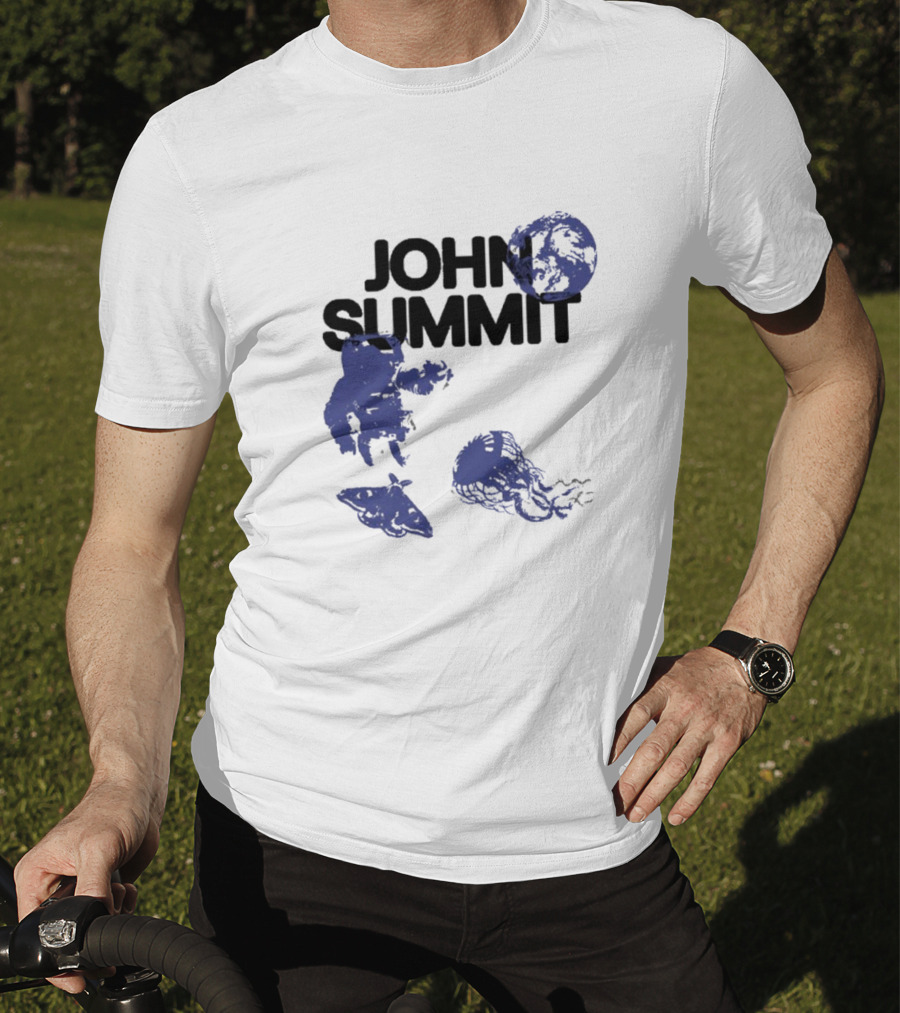 JOHN SUMMIT Astronaut Jellyfish Moon Blue Exploration T-Shirt
